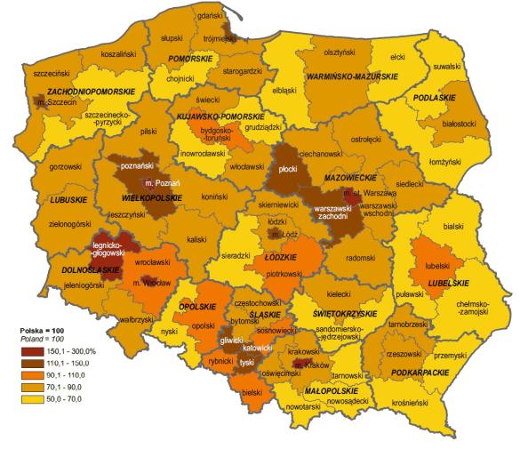 zaś są regiony Polski Wschodniej oraz województwo zachodniopomorskie.