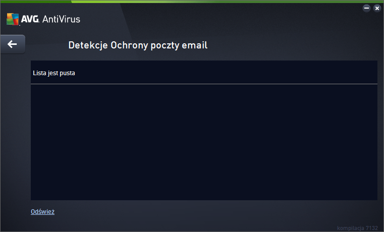 aby wrócić do domyślnego okna głównego AVG (przeglądu sk ładnik ów), użyj strzałki znajdującej się w lewym górnym rogu tego okna 11.4.