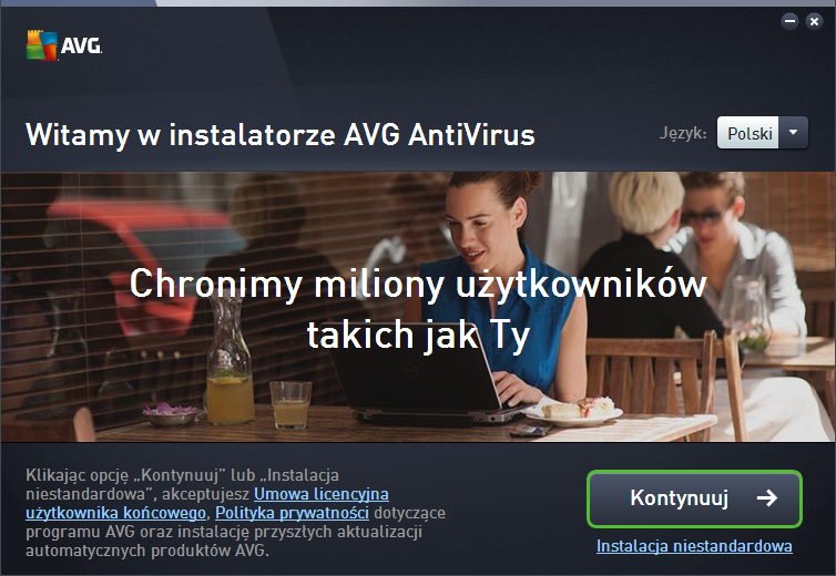 3. Proces instalacji systemu AVG Do zainstalowania systemu AVG AntiVirus na komputerze konieczny jest najnowszy plik instalacyjny.