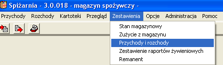 Poprzez zaznaczenie opcji w prawym górnym rogu Cena średnia uzyskamy uśrednione ceny poszczególnych produktów. Przycisk "Drukuj" spowoduje wydrukowanie zestawienia, które widzimy w oknie.