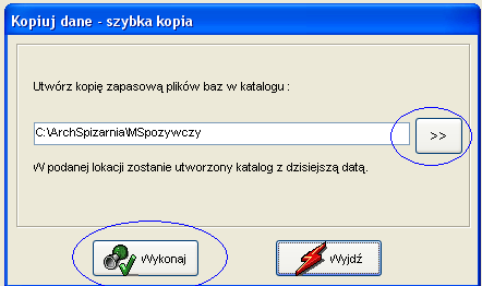 12.1. Archiwizacja- kopiuj, wczytaj dane Archiwizacja służy do tworzenia kopii danych programu czyli dokumentów, towarów itp. aby można było wczytać to archiwum w przypadku awarii, pomyłki itp.