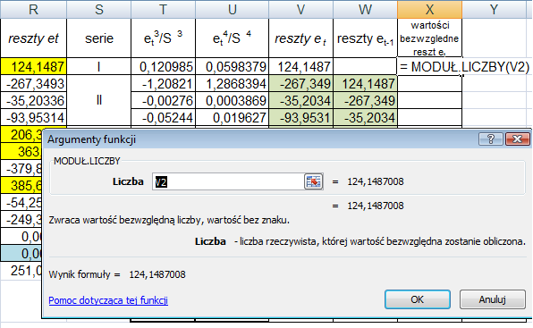 E k o n o m e t r i a S t r o n a Test stałości wariancji reszt (składnika losowego) Ponieważ nasza baza danych statystycznych jest w postaci szeregu czasowego, wykonamy test stałości wariancji reszt