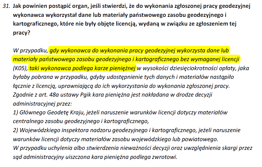 FAQ-GGK Praca wykonana bez licencji jest