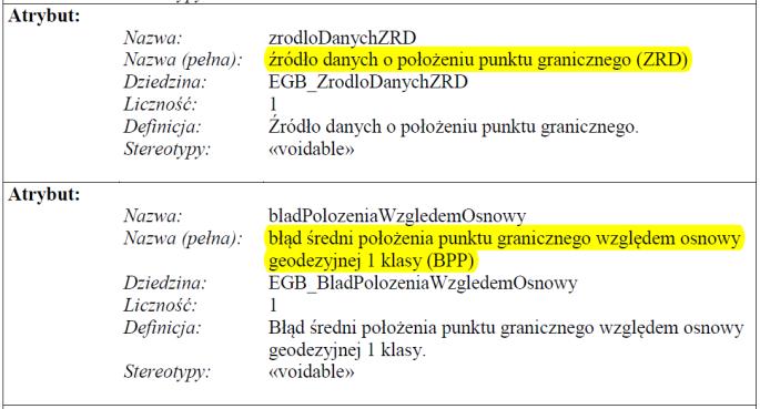 EGiB EGiB 26 atrybutów ST Prace