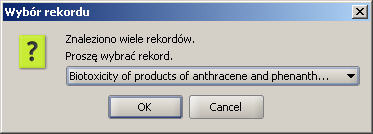 Rysunek 3.6. Ustawienia importu atrybutów MARC Rysunek 3.7. Import atrybutów MARC Okienko z ustawieniami importu atrybutów MARC umożliwia zmianę domyślnego formatu importu.