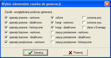 Jeśli z internetowej wymiany danych korzysta mniejszość użytkowników, powyżej opisane opcje powinny być odznaczone, zaś kopię zasobu wystarczy generować tylko dla prac zgłoszonych drogą internetową.