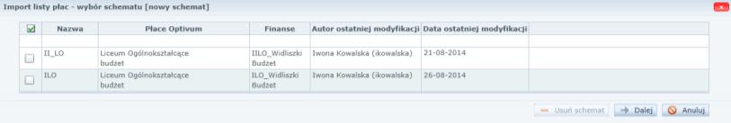 Na karcie Import Płac kliknąć przycisk Źródło danych, a następnie w oknie Otwieranie odszukać plik XML z listą płac i kliknąć przycisk Otwórz.