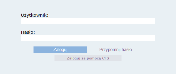 Finanse Rysunek 2. Zmiana hasła użytkownika.