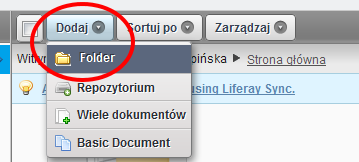 Jest też inny sposób na wejście do bazy dokumentów lub grafik. W tym celu należy najechać myszką na napis Strony w prawym, górnym rogu okna przeglądarki i wybrać Panel sterowania w wysuwanym menu.