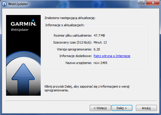 Webupdater wyszuka dostępne aktualizacje dla Twojego
