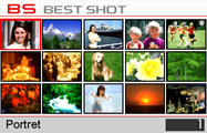 Używanie trybu BEST SHOT Co to jest BEST SHOT? BEST SHOT dostarcza kolekcję scen wzorcowych, które pokazują różne rodzaje warunków fotografowania.