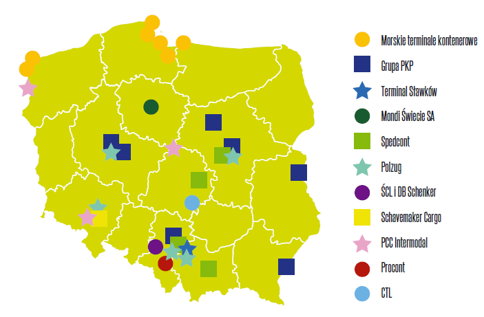 Rys. 2. Lokalizacja poszczególnych planowanych projektów modernizacji i rewitalizacji w perspektywie finansowej UE na lata 2014 2020. Źródło: Biała Księga 2013.
