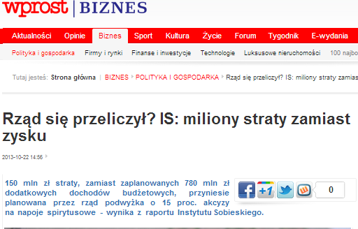 WYBRANA AKTYWNOŚĆ. Raporty i media W październiku 2013 r.