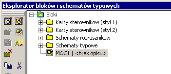 50 4.Prosty przykład rysunkowy Rys. 4.26 Okno zarządzania blokami Następnie wykonujemy polecenie Edycja Zmień atrybuty CAE symbolu Wskazujemy kolejno symbole i określamy, bądź też zmieniamy ich oznaczenia: Q2, KM2, F2, M2 4.