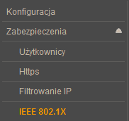 NVIP-5DN5001C-1P Instrukcja obsługi wer.1.0. INTERFEJS WWW - PRACA Z KAMERĄ Filtrowanie IP Menu słuŝące do definiowania listy dostępu określonych adresów IP do kamery.