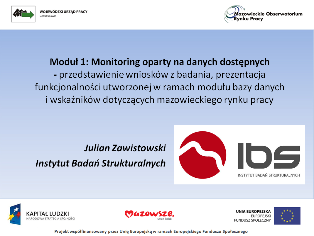 Moduł 1: Monitoring oparty na danych dostępnych -