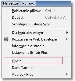 W opcji Bezpieczeństwo należy: - zaznaczyć opcję Ostrzegaj, kiedy witryny próbują instalować dodatki, -