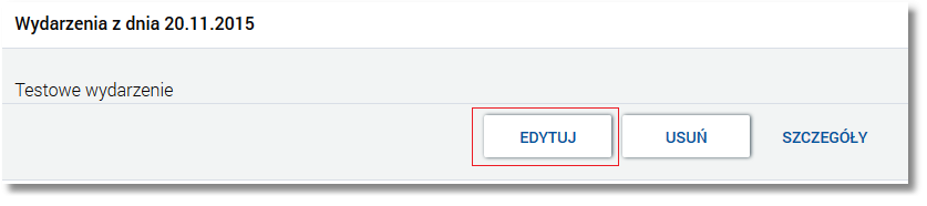 3. Wydarzenia związane z terminami obowiązującymi na produktach Data wydarzenia, słownikowa nazwa wydarzenia, nazwa własna/typ produktu, skrócony numer rachunku, link do przejścia do szczegółów