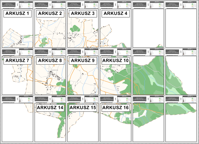 Mapa nr 2 Szczegółowa mapa rozmieszczenia wyrobów zawierających azbest