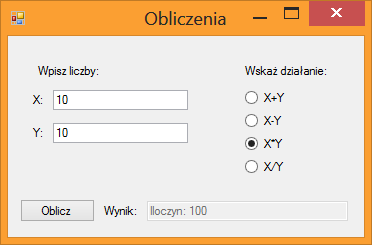 3. Wprowadzenie do programowania aplikacji z GUI 153 Rys.3.16. Widok formularza obliczeniowego Rys.3.17.