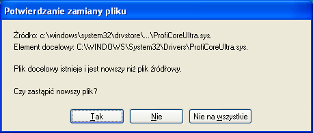 Odinstalować poprzednią wersję korzystając z Panelu sterowania systemu Windows.