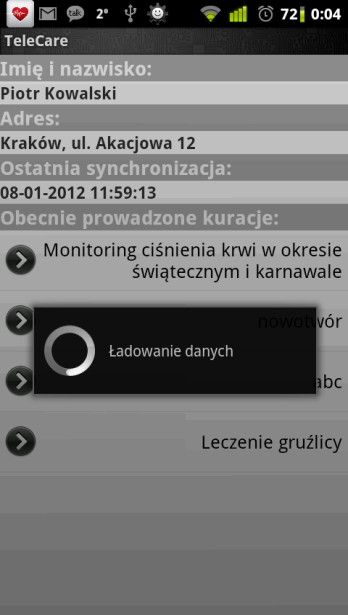 Możliwości systemu - telefon Synchronizacja aplikacji mobilnej z