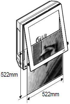 Sposób wymiany fotografii 1. Wyłączyć zasilanie, a następnie otworzyć od góry przedni panel. 2. Z obu stron dolnej części panelu przedniego wyciągnąć łączniki, jak pokazano na rysunku poniżej. 3.