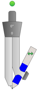 R O Z D Z I A Ł 8 Używanie Oprramwanie SMART Ntebk w klasie Przenszenie kątmierza Naciśnij bszar wewnątrz kątmierza (wyświetlany jak półkrą), a następnie przeciąnij kątmierz w inne miejsce na strnie.