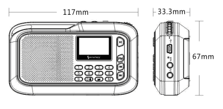 Parametry produktu Wymiary produktu: 117 (szerokość) x 67 (głębokość) x33,3 (wysokość) mm Waga: 128 g (bez baterii litowej) Podstawowe informacje Rodzaj głośnika przenośny głośnik System Indywidualne