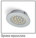 Palleda 2 w 1 oprawa wpuszczana lub natynkowa Adapter dystansowy w zestawie Moc: 1,5 W Napięcie: 12 V DC Stopień ochrony: