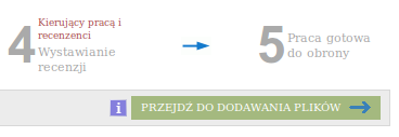 pliki filmowe lub graficzne), a następnie przekazuje pracę do akceptacji przez opiekuna. Autor może także cofnąć pracę do poprzedniego kroku i poprawić wprowadzone dane.