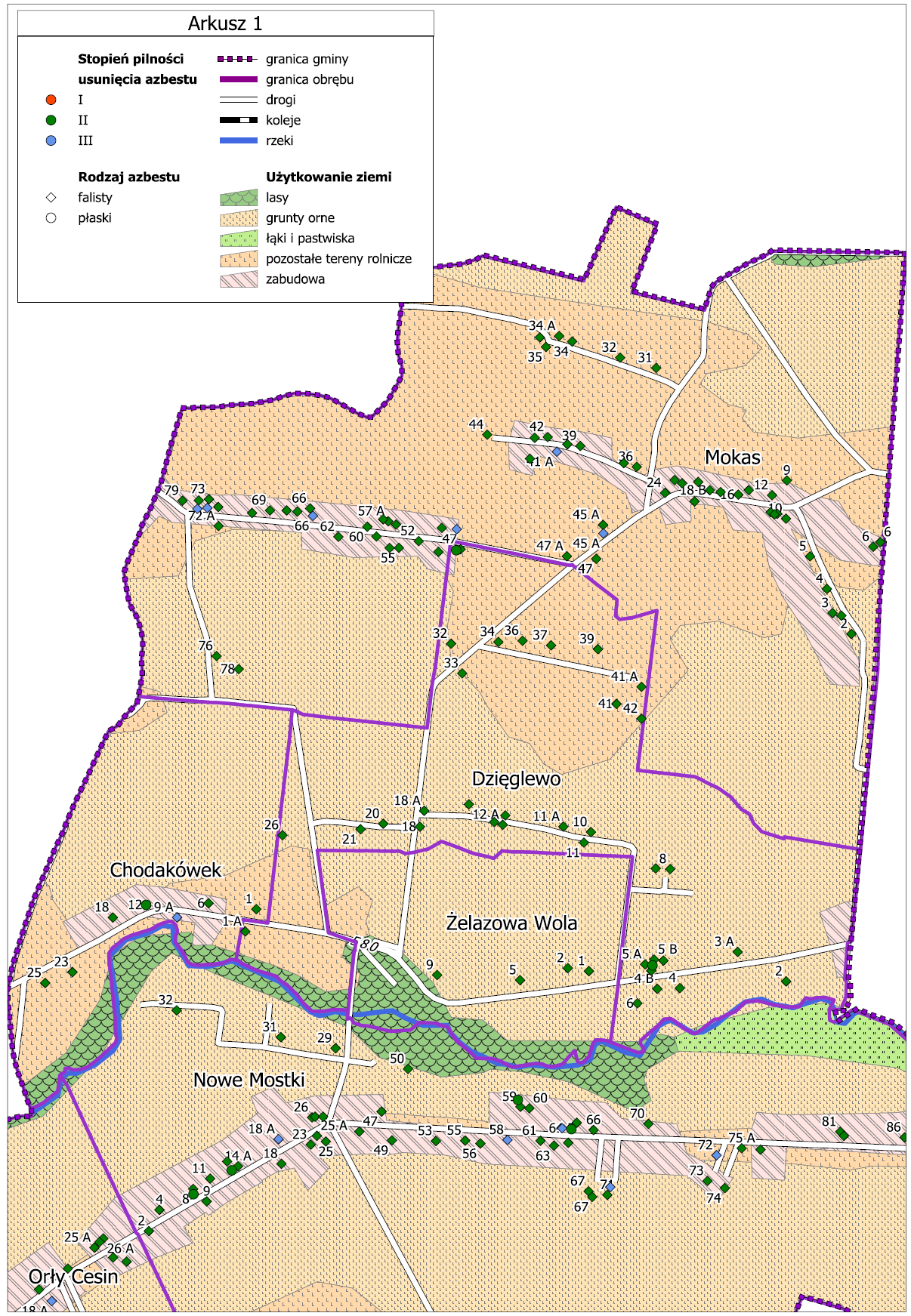 Mapa nr 2 Szczegółowa mapa rozmieszczenia płyt