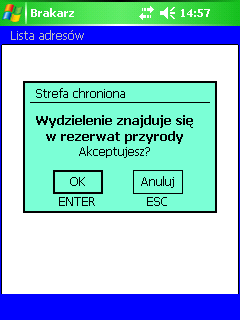 Ekran 13. Wybór grupy czynności na okładce raptularza Lista grup czynności została przedstawiona w rozdziale 2.2.1. 1.6.1.4. ADRES LEŚNY Informacje o adresie leśnym wprowadzane są w polu Oddz.Pod.