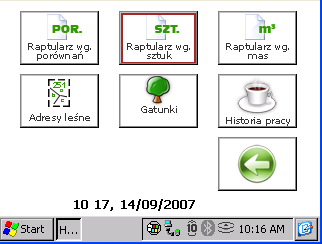 Na poniższym rysunku przedstawiono przykładową listę gatunków, która została poddana funkcjom <Korekta>, <Dodaj> oraz <Usuń> Ekran 36.