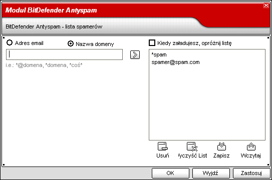 Moduł Antyspam 08 Listy Spamerów Listy Spamerów - jest listą wszystkich adresów email, z których nie chcesz otrzymywać wiadomości bez względu na ich zawartość.