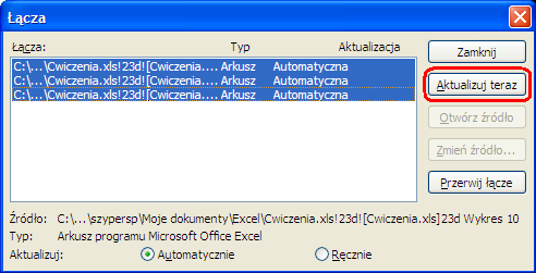 Page 20 of 24 1. W Excelu zaznaczamy interesujący nas obiekt, np wykres, tabelę 2. Wciskamy kombinację klawiszy Ctrl+C lub klikamy 3. Wciskamy kombinację klawiszy Ctrl+C lub klikamy ikonę Kopiuj 4.