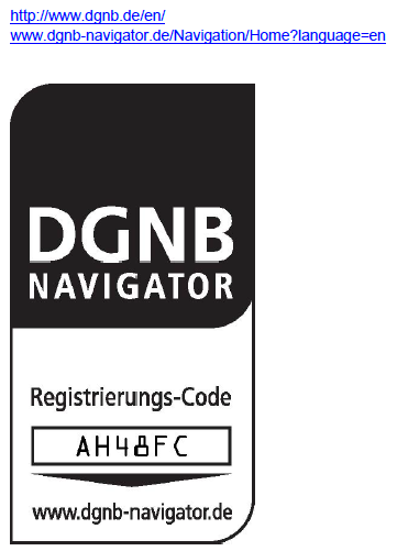 nie tylko zarejestrowany w DGNB (German Sustainable Building Council) platforma Navigator ale również posiada etykietę DGNB Navigator.