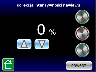 przyciskiem oznacza, że wentylator nawiewny będzie pracował z mocą o 10% niższą niż wartość nastawy dla urządzenia.