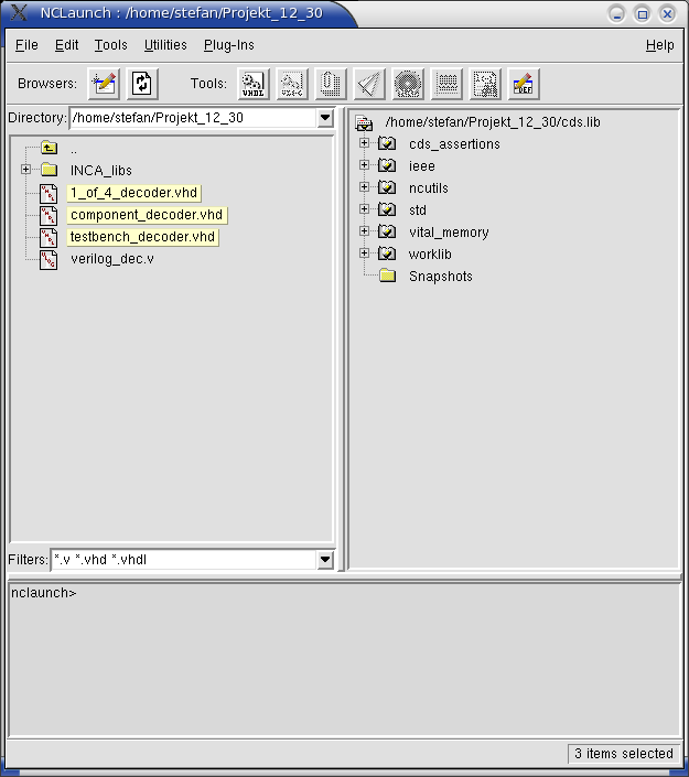 NC-Launch kompilowanie plików źródłowych 1. Wybierz plik(i) do kompilacji w File Browser 2.