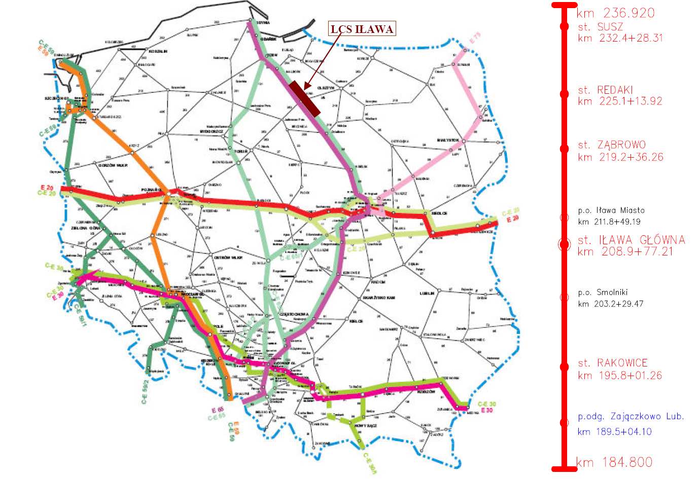 MODERNIZACJA LINII KOLEJOWEJ E 65 ODCINEK WARSZAWA GDYNIA ETAP I W POLSCE FS