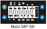 Moduł programatora jest wyposażony w specjalnie zaprojektowany wyświetlacz LCD z bargrafem, który umożliwia wyświetlanie danych pomiarowych takich jak poziom, objętość lub przepływ na 6-ciu cyfrach