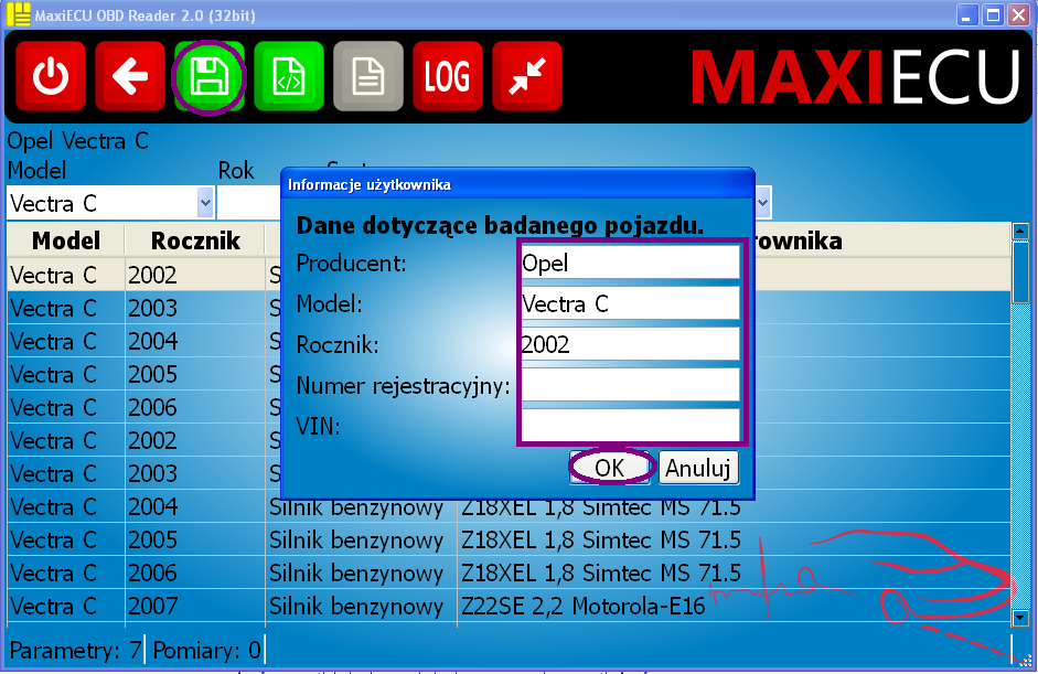 (opisywanych we wcześniejszych rozdziałach), należy rozłączyć się ze sterownikiem klikając przycisk oznaczony ikonką dwóch przeciwnie