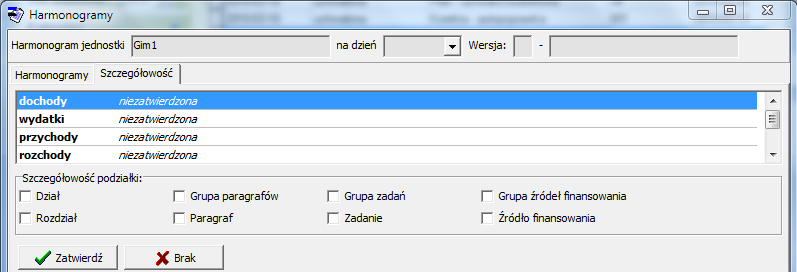 k) Tak zatwierdzony harmonogram można przesłać do JST (patrz pkt. 8.3 lub 9.2).