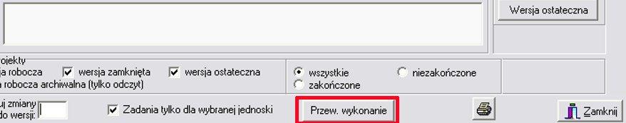 Innym sposobem utworzenia przewidywanego wykonania, możliwym jedynie w przypadku tworzenia go na koniec roku, jest: a) ustawienie się na projekcie planu na następny rok budżetowy (np.