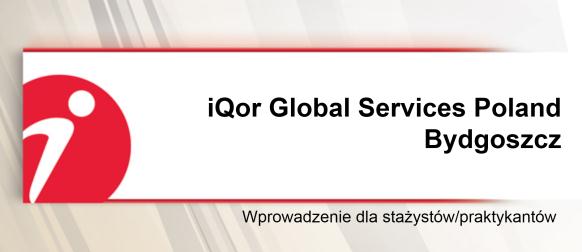 Pierwszy dzień w iqor Plan pierwszego dnia Wprowadzenie o firmie + film Spotkanie motywacyjne z coachem Spotkanie z byłym stażystą Pretest Szkolenie ESD i