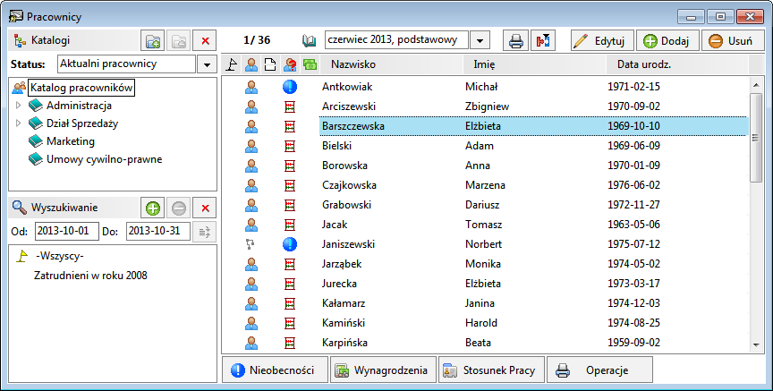 W celu przywrócenia poprawnego układu okna należy maksymalnie powiększyć okno, analogicznie jak w systemie Windows, a następnie kursorem myszy znaleźć linię podziałową przylegającą do prawej krawędzi