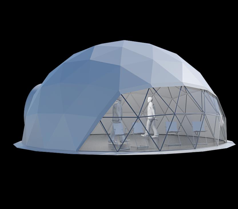 ICODOME50 F4 ICODOME 50 F4 NAMIOT KULISTY ocynkowana, EN1025 KONSTRUKCJI: 6szt. ILOŚĆ ELEMENTÓW KONSTRUKCJI : 250 szt. OKRĄGŁE WEJŚCIA : 1 szt. TOP VENT : 3 szt. ZIP VENT : 2 szt.