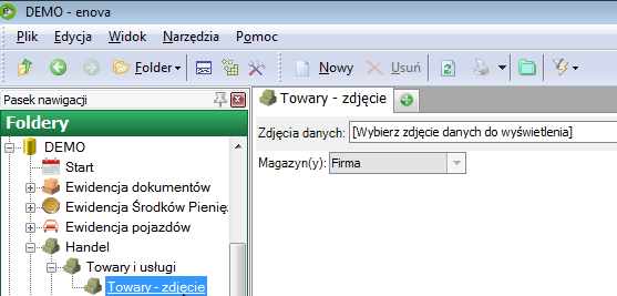 Okno zapisu nowego widoku Wykonanie powyższych czynności spowoduje utworzenie odpowiedniego widoku (dodatkowej listy) o określonym typie, umożliwiającym tworzenie i wyświetlanie zdjęć danych.