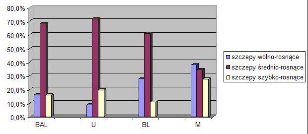Nr 3 Biofilm P. aeruginosa 249 Ryc.5. Porównanie tempa wzrostu biofilmów P. aeruginosa w podłożu TSB wzbogaconym 2% glukozą, w zależności od materiału klinicznego, z którego izolat pochodził.
