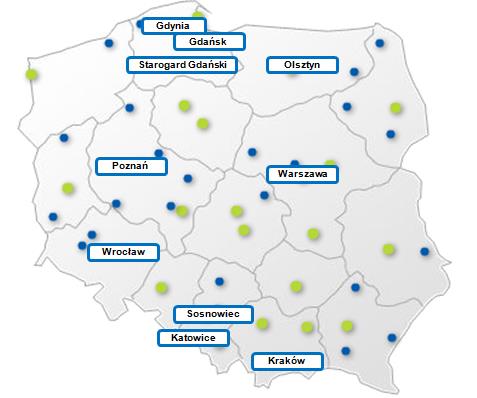 Realizacja świadczeń medycznych odbywa się: w ponad